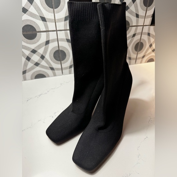 ZARA Black Fabric Sock Boots – Never Worn – Size 40 - Picture 11 of 11